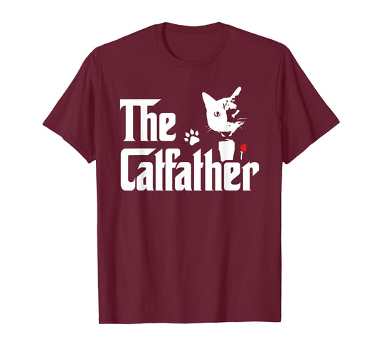 The Catfather Shirt Funny Gift T-Shirt for Cat Daddy T-Shirt