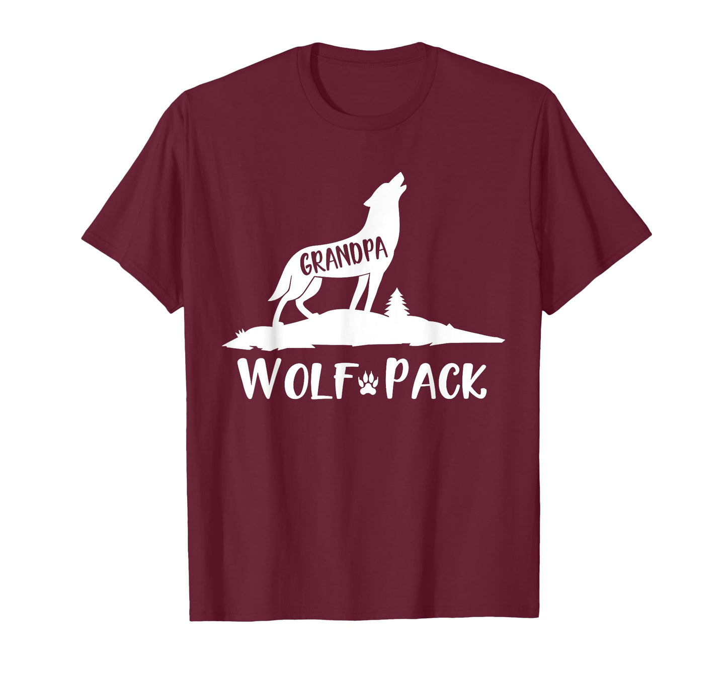 Wolf Pack Matching Family Grandpa Wolf Wolves T-Shirt