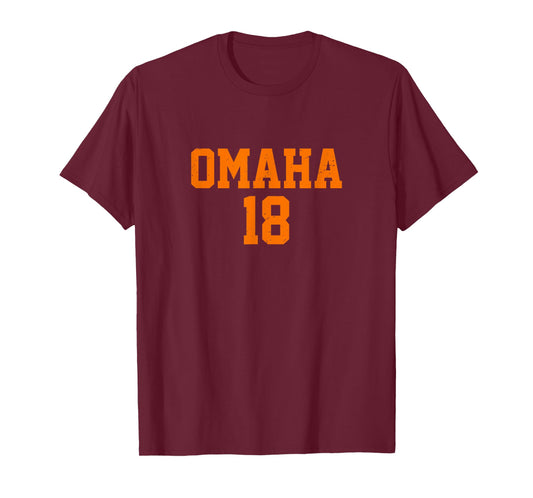 Omaha 18 Football Call Sign Graphic Quarterback T Shirt T-Shirt