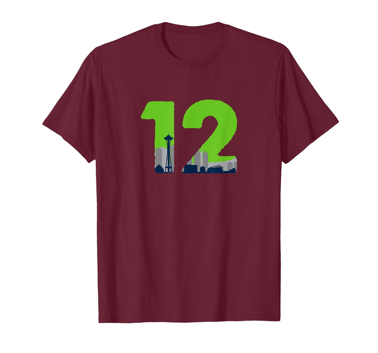12 Seattle Sports Fan Skyline T-Shirt T-Shirt