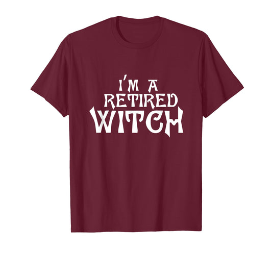 funny lazy halloween costume, I'm a retired witch T-Shirt