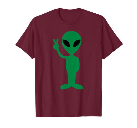 Alien Peace Sign T Shirt T-Shirt