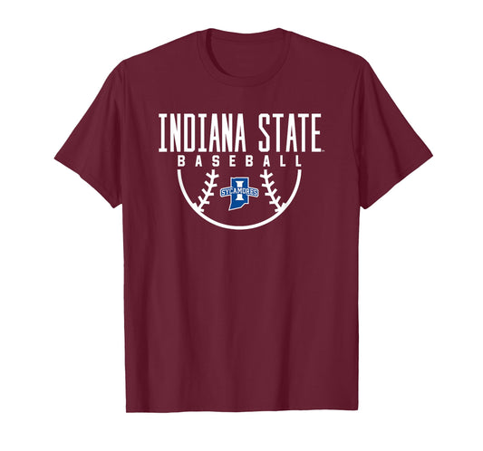 Indiana State University Sycamores Baseball Arch T-Shirt