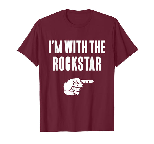 I'm With The Rockstar Funny Halloween Couple Costume Gift T-Shirt