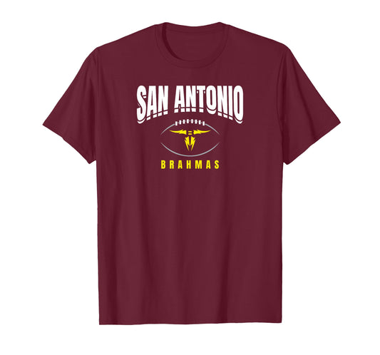 San Antonio Brahmas: Football Outline T-Shirt