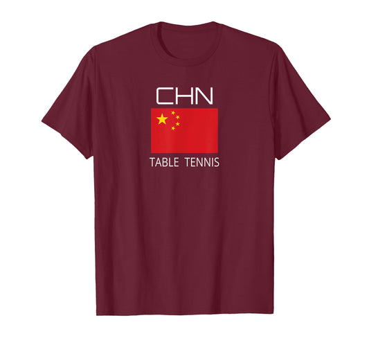 China Table Tennis Chinese Ping Pong Athlete CHN Flag Pride T-Shirt