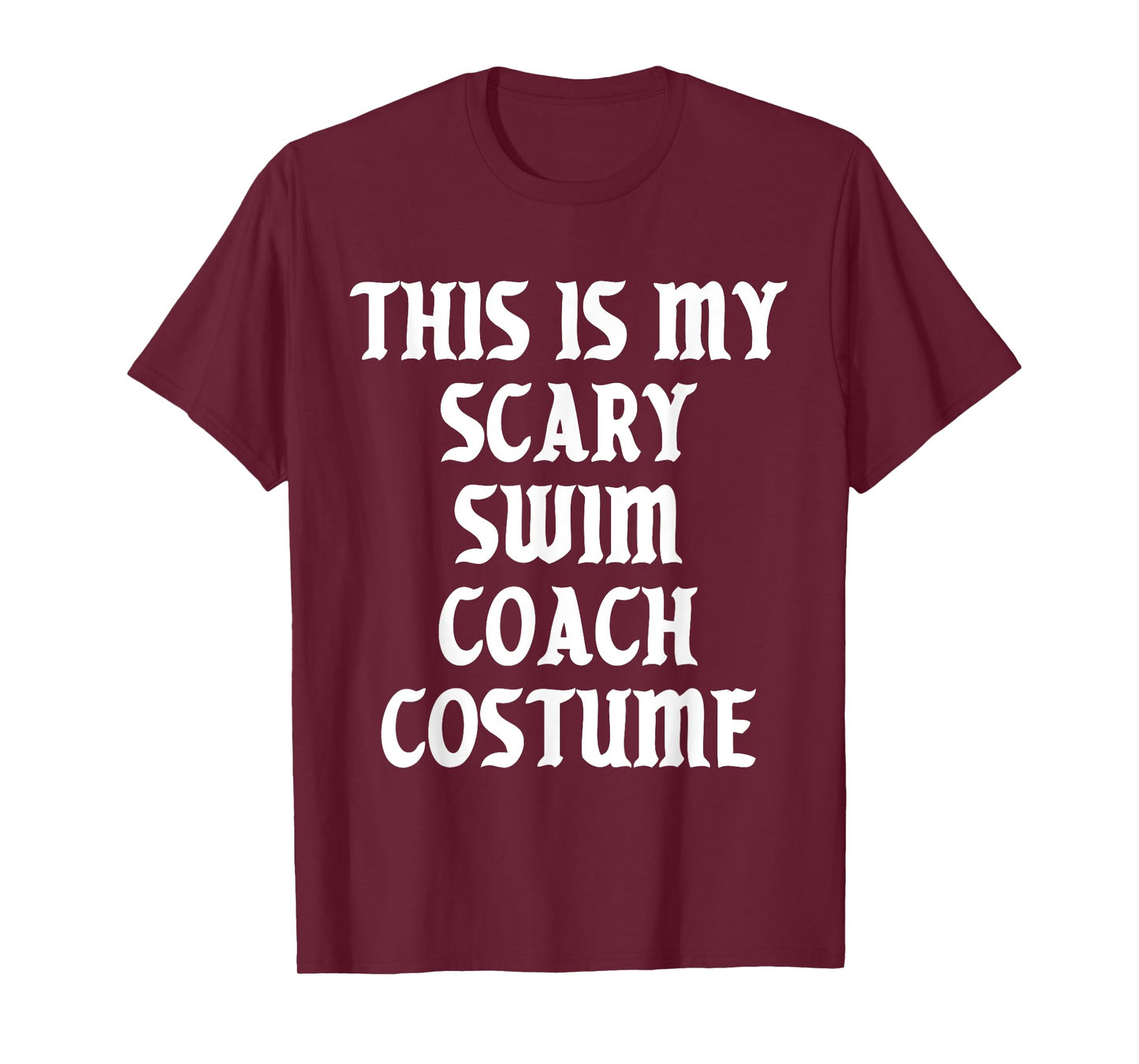 Scary Swim Coach Costume Trainer Sports Halloween Spooky T-Shirt