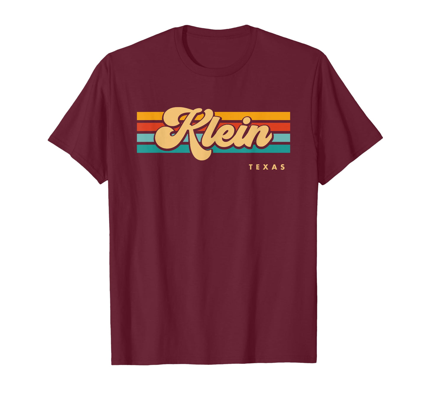 Vintage Sunset Stripes Klein, Texas T-Shirt