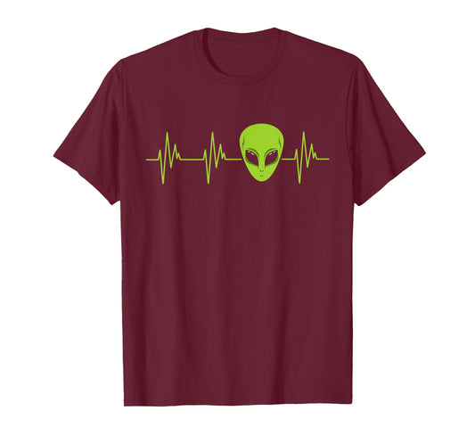 Alien Heartbeat Funny Alien Space Aliens Lover Graphic T-Shirt