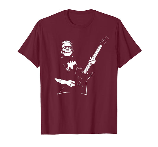 Frankenstein plays an electric guitar T-Shirt
