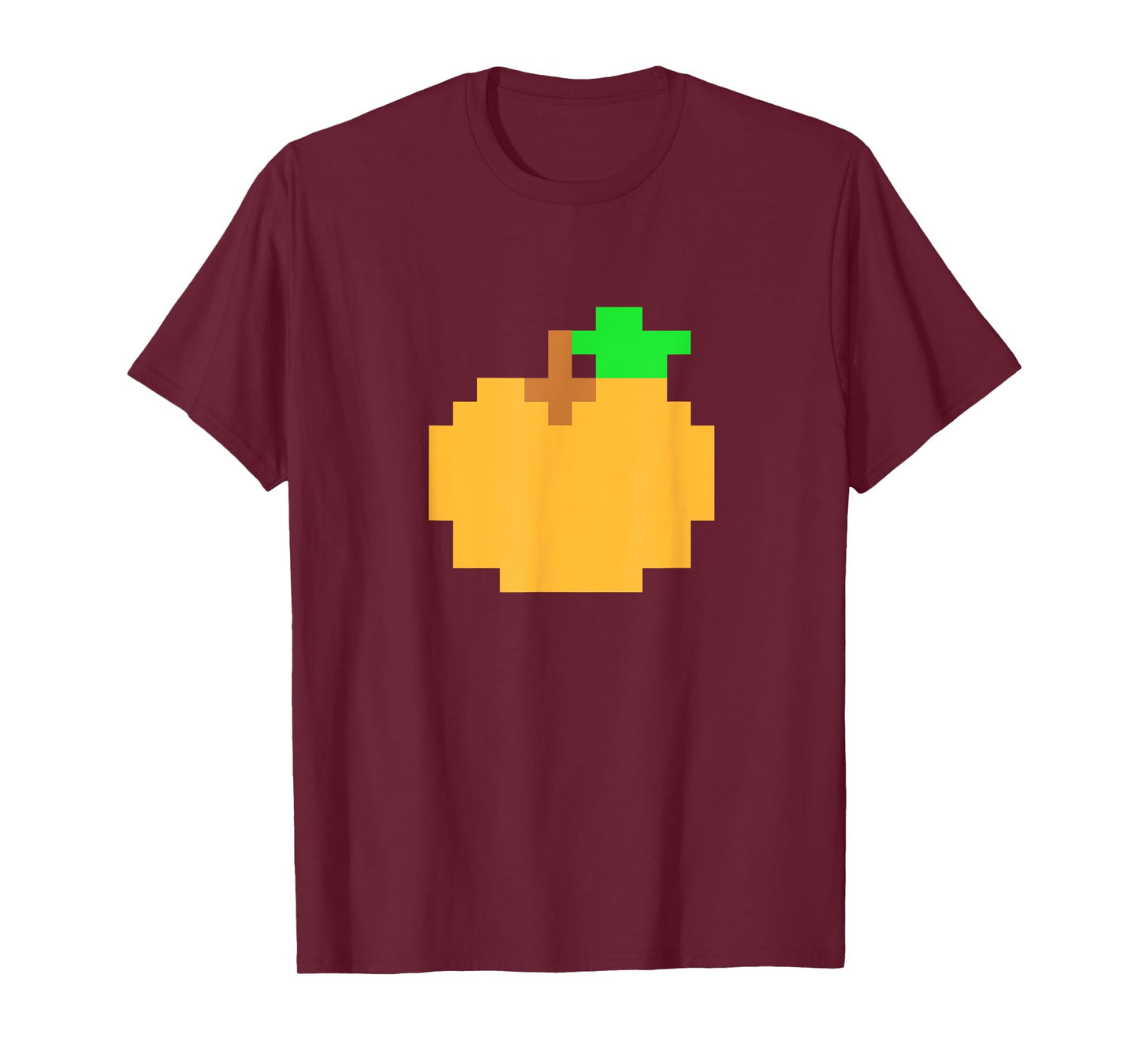 Orange Pixel 8-bit Arcade Video Game Matching Costume Team T-Shirt
