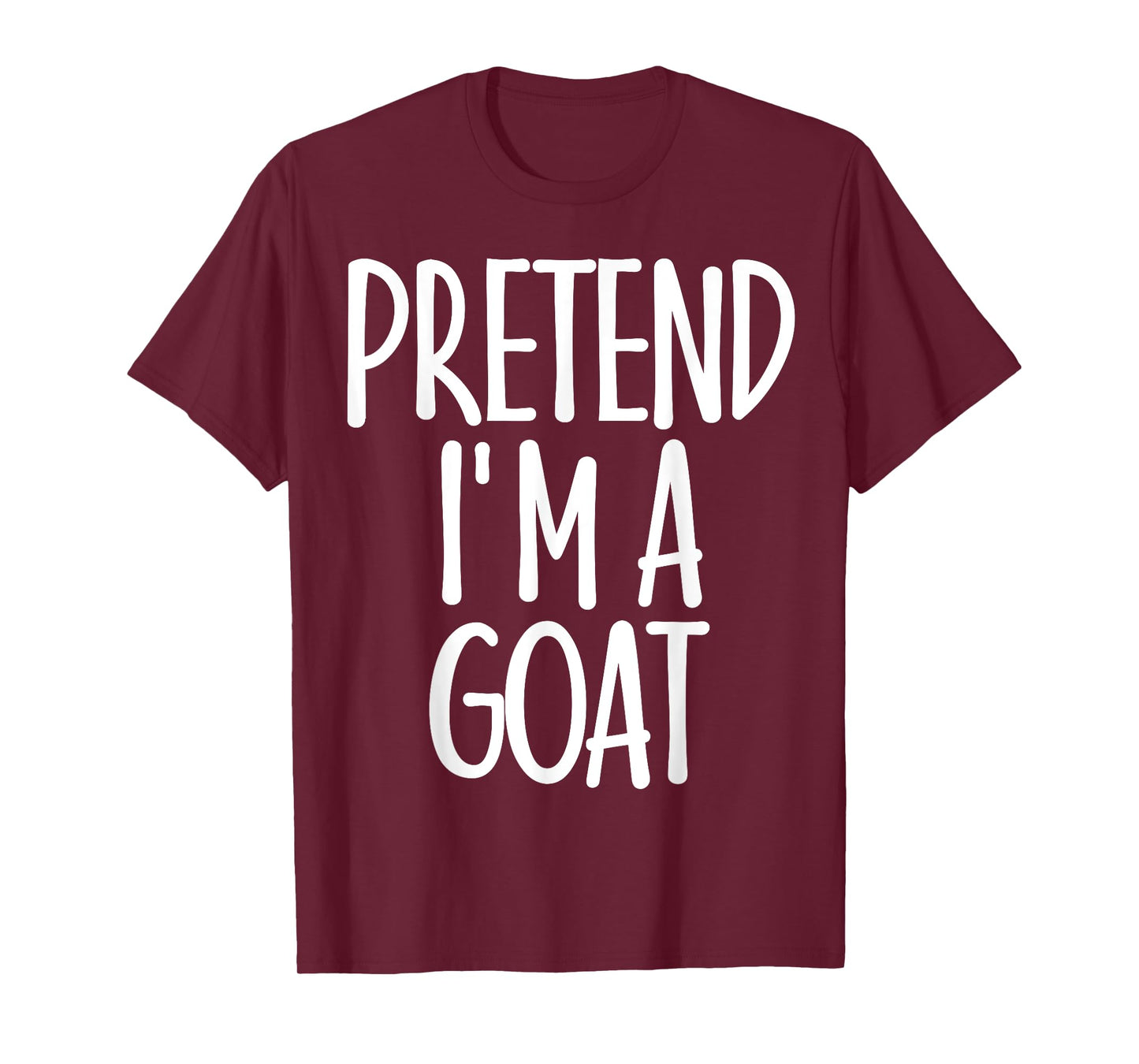 Easy Pretend I'm Goat Costume Gift Funny Farmer Halloween T-Shirt