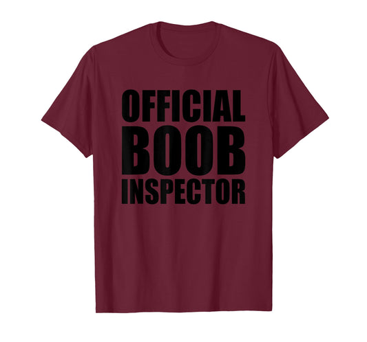Official Boob Inspector Last Minute Halloween Costume Party T-Shirt