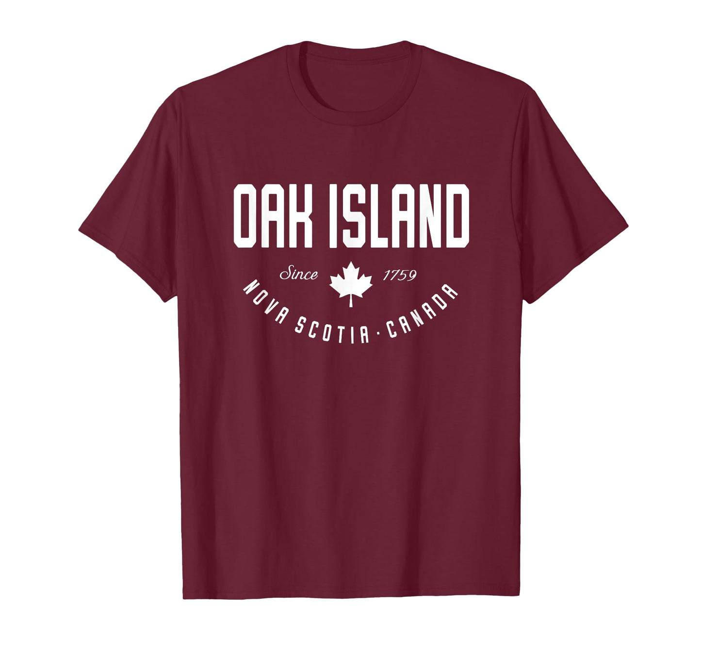 CA Oak Island Nova Scotia Canadian Maple Leaf T-Shirt