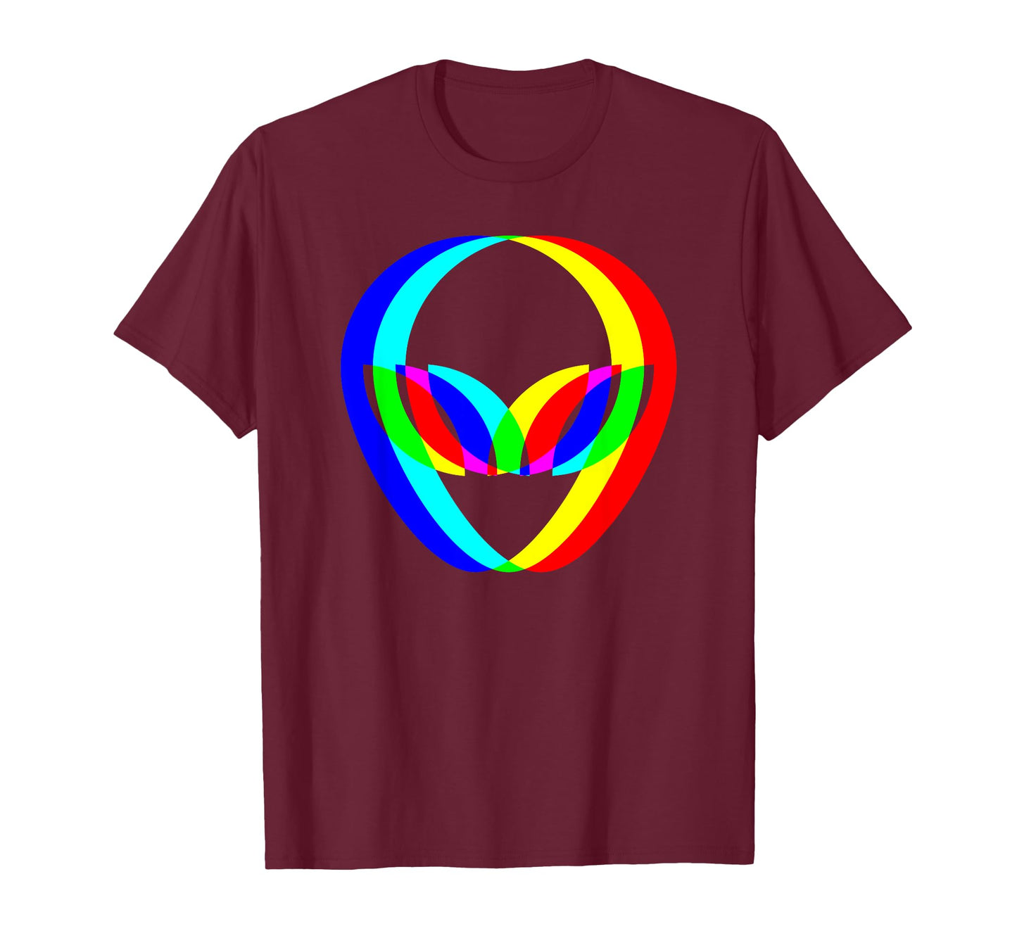 Alien Head Trippy Techno Rave EDM Music Festival Vaporwave T-Shirt