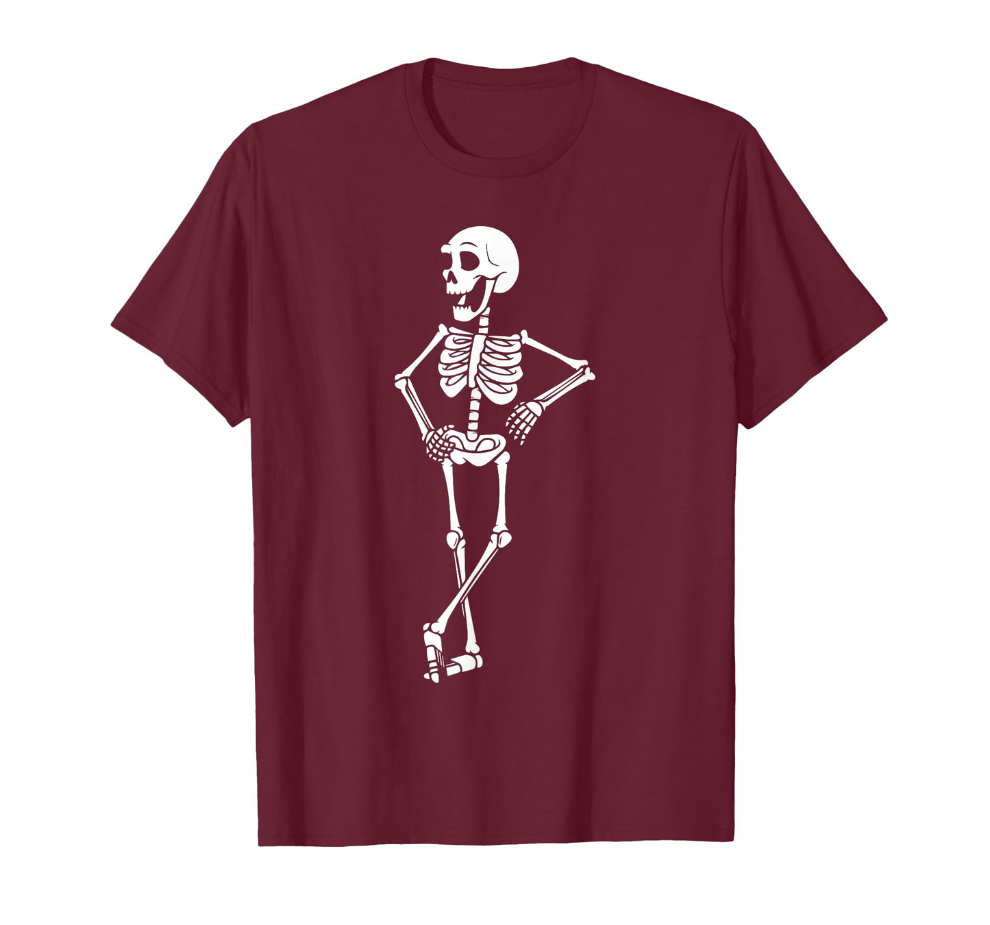 Skeleton Lazy Halloween Costume Funny Bones Skull T-Shirt