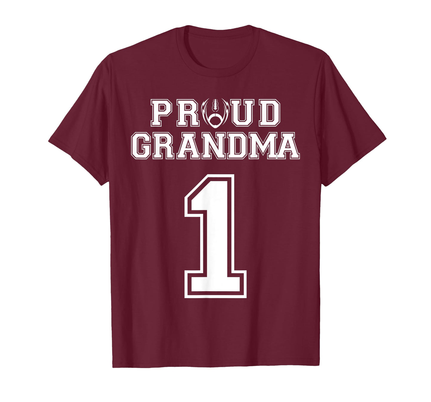 Custom Proud Football Grandma Number 1 Personalized Women T-Shirt