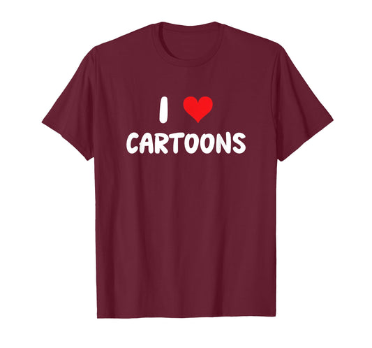 I Love Cartoons - Heart - Artist Comic Strip Newspaper T-Shirt