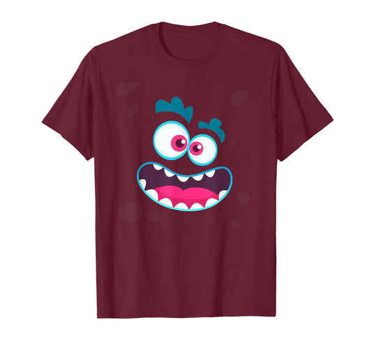 Cute Monster Face Emotion Halloween Costume Gift T-Shirt