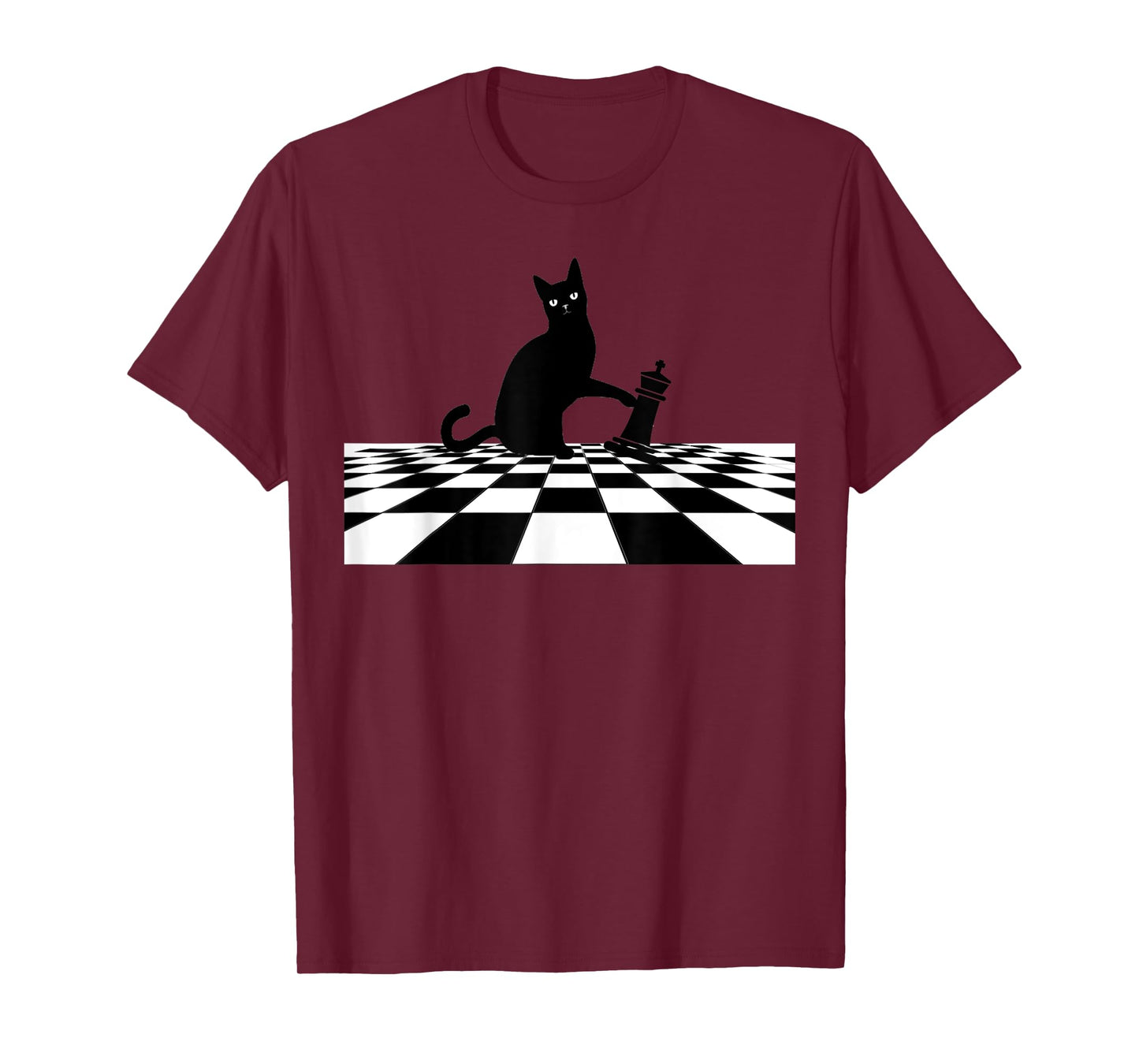 Ornery Cat Tipping Chess Piece Checkmate T-Shirt Tee T-Shirt