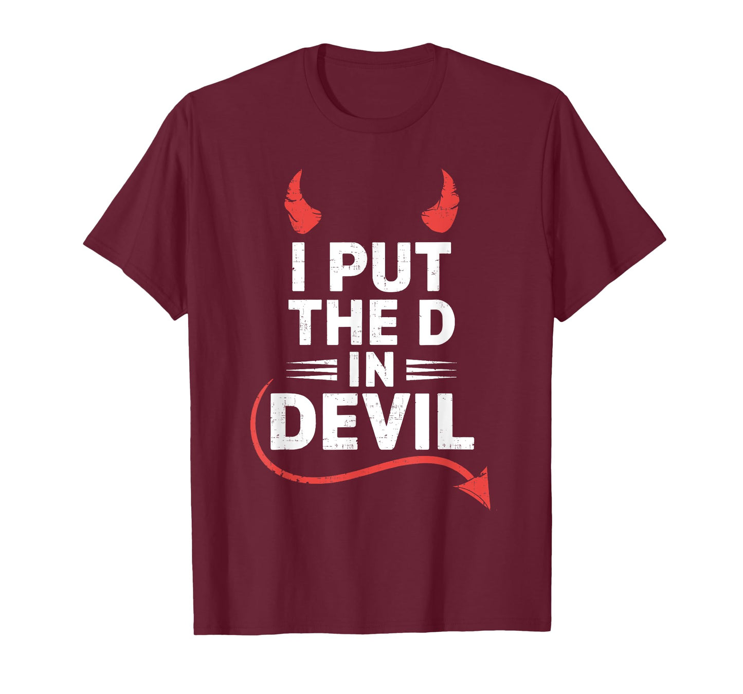 I Put the D in Devil Funny Halloween Matching Couple T-Shirt