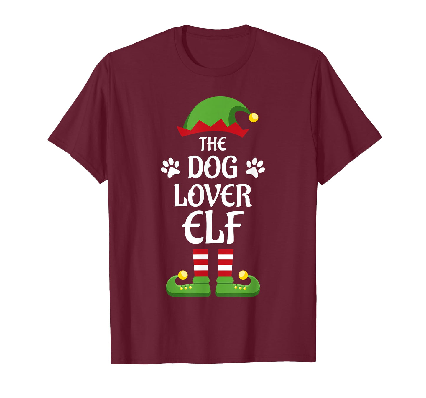 Dog Lover Elf Family Matching Group Christmas T-Shirt for Men Women Kids