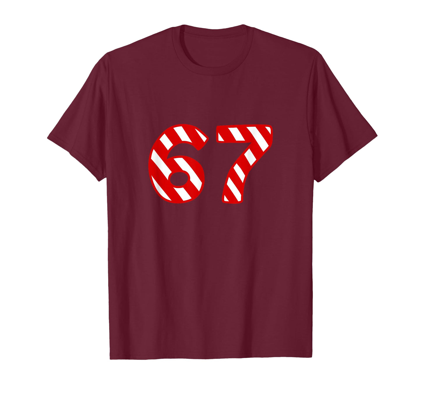 67 Christmas Sweater 6 7 Middle School Candy Cane T-Shirt
