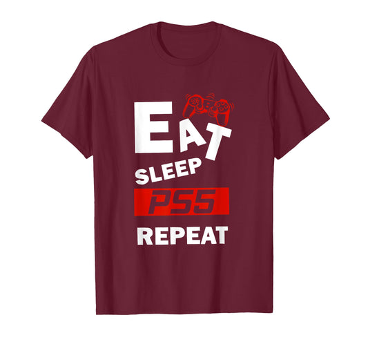 Funny Eat Sleep PS5 Repeat for Lover Video Game T-Shirt