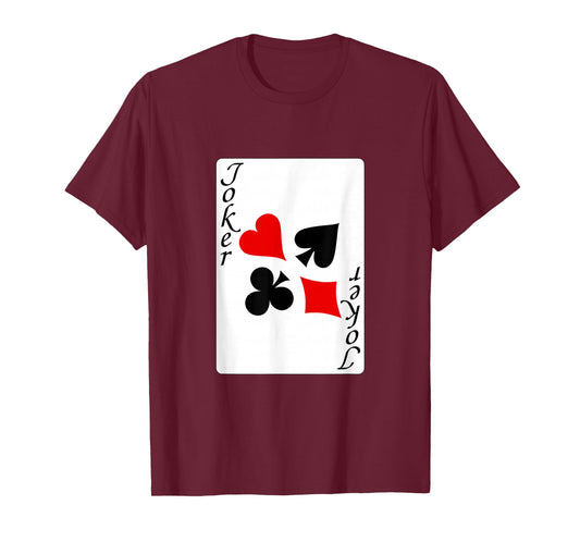 funny halloween shirt 2025 Joker Playing Card Costume fun T-Shirt