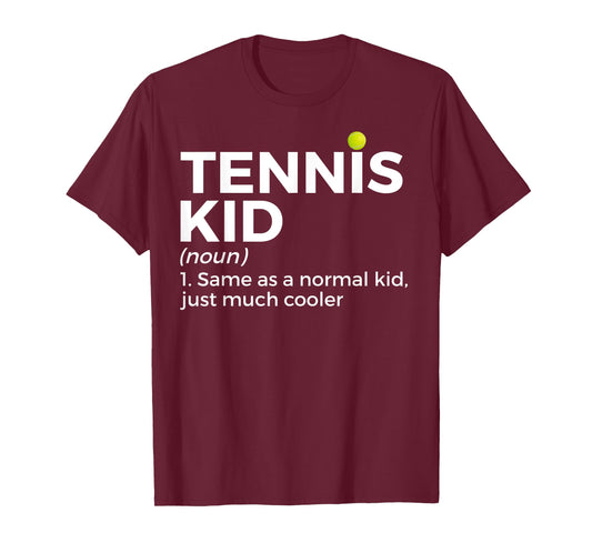 Funny Tennis Kid Definition Tennis Player T-Shirt