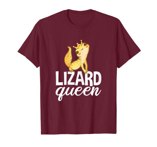 Lizard Queen Funny Cute Gecko Reptile Lover T-Shirt