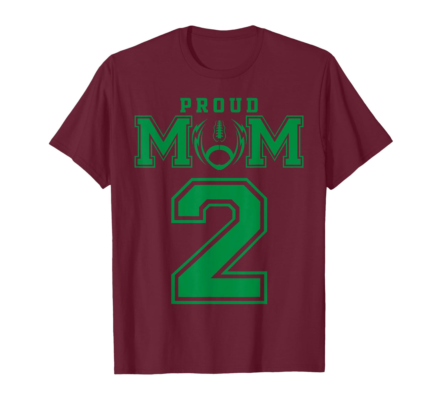Custom Proud Football Mom Number 2 G Personalized T-Shirt