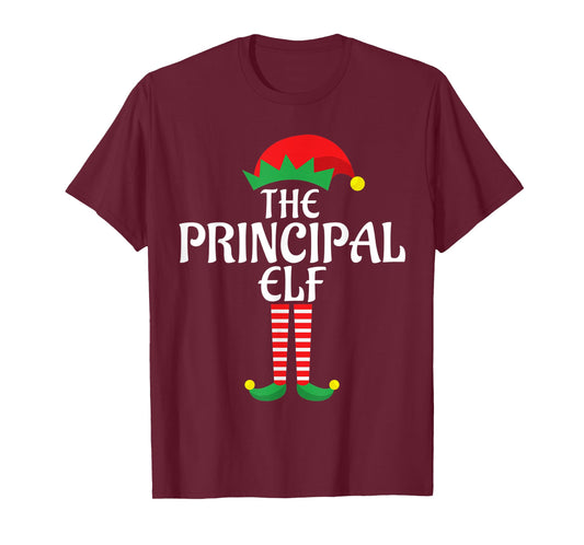 Principal Elf Christmas Theme Holiday Family Group Matching T-Shirt