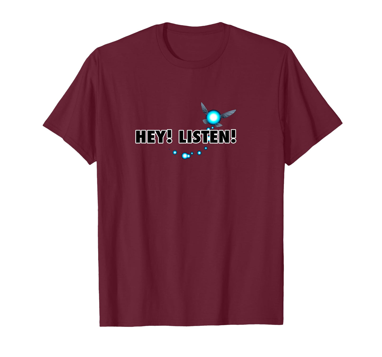 The Legend of Zelda Navi Hey Listen Blue Trail Center Logo T-Shirt