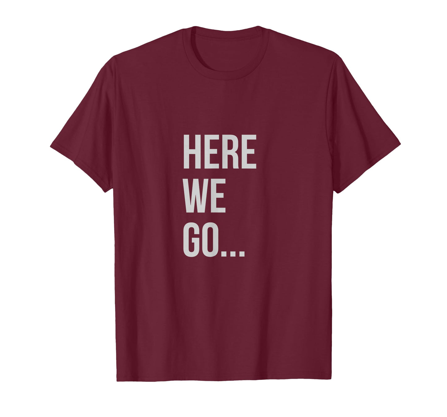 Womens T-Shirt Here We Go XL Heather Blue