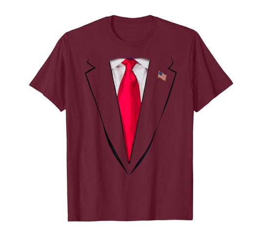 USA President Trump Suit TShirt Funny Halloween Costume Gift T-Shirt