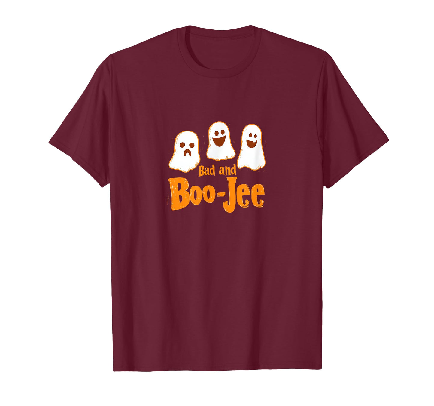 Bad and Boo-Jee Funny Ghost Halloween Design T-Shirt