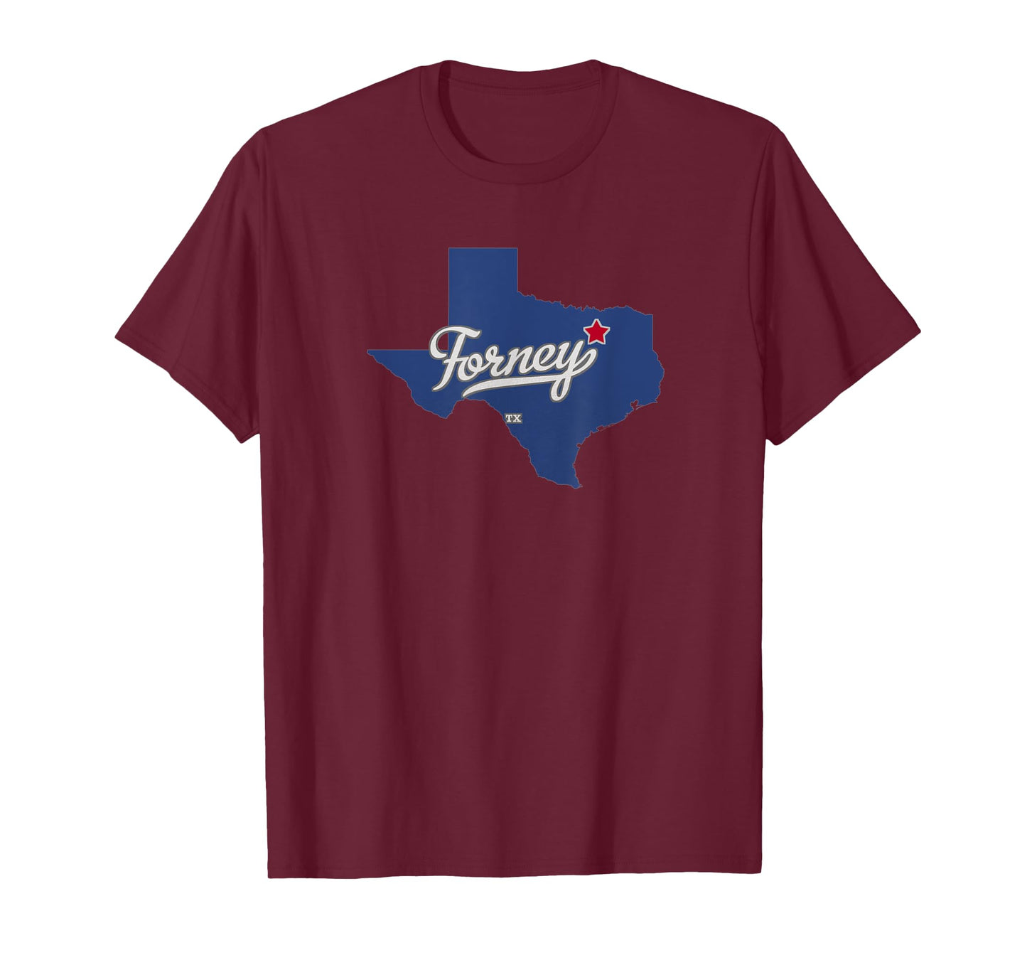 Forney Texas TX Map T-Shirt