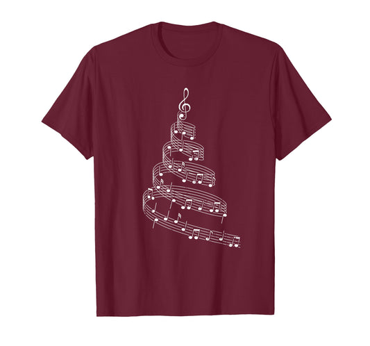 Music Note Christmas Tree X-mas Pajama Musician T-Shirt