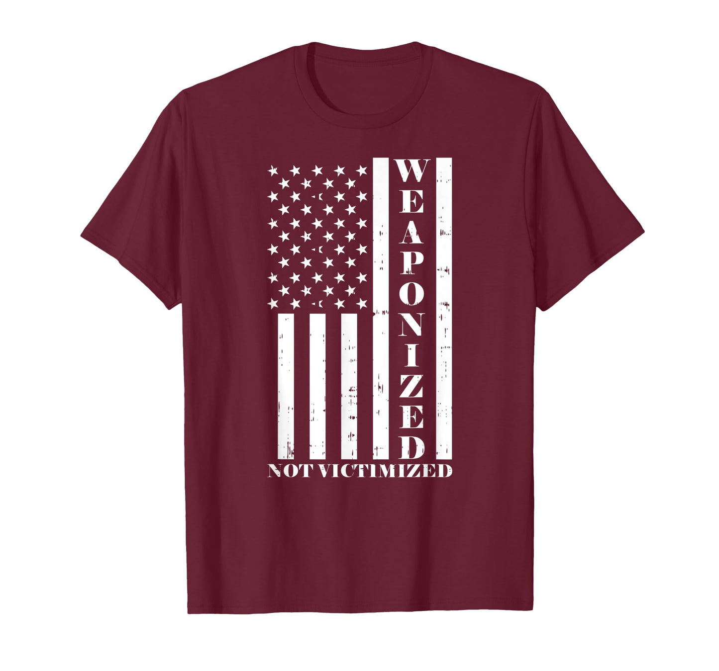 US American Flag - Gun Owner - Weaponized Not Victimized T-Shirt
