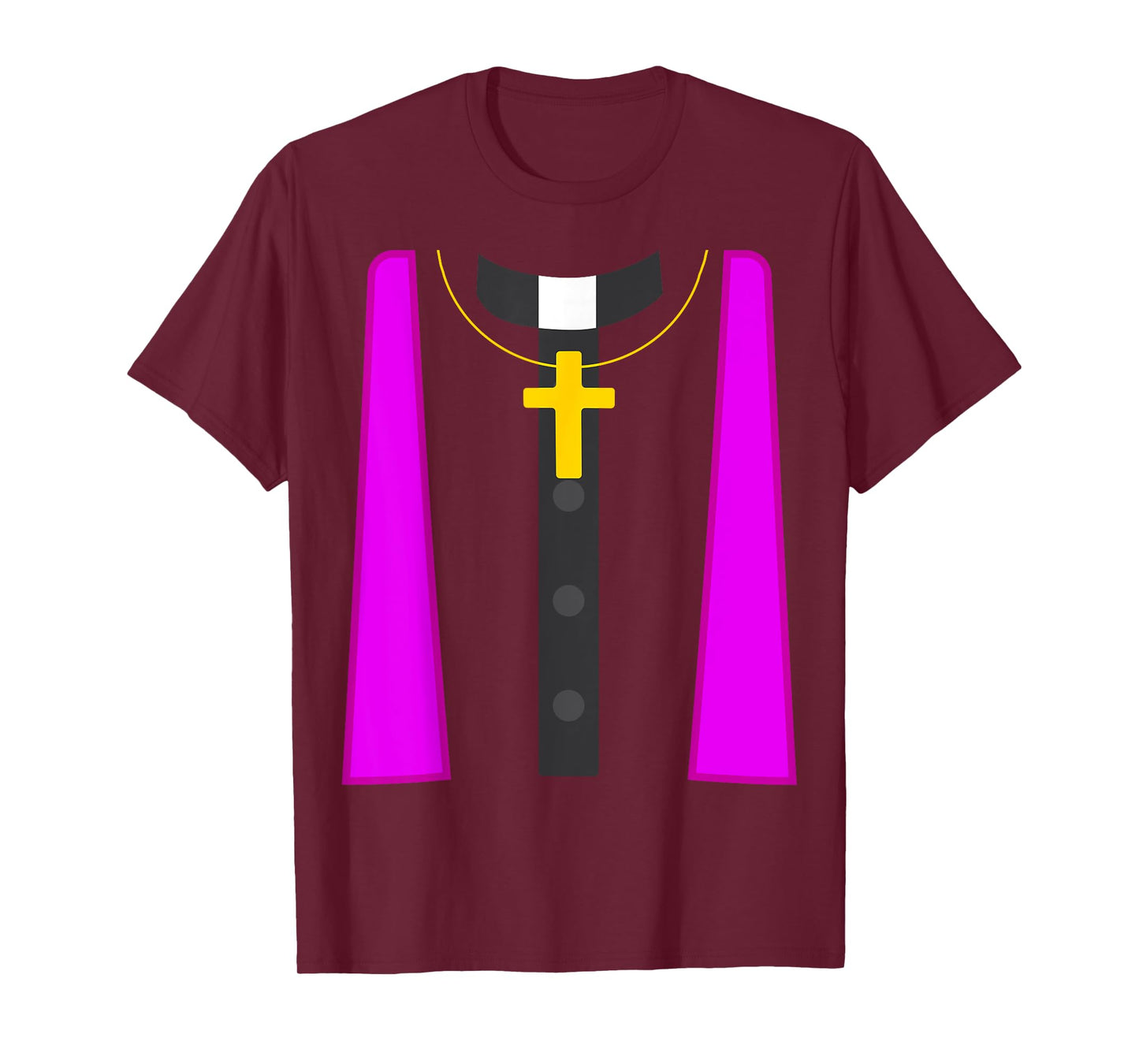 Catholic Priest Chaplain Padre Halloween Party Costume Tee T-Shirt