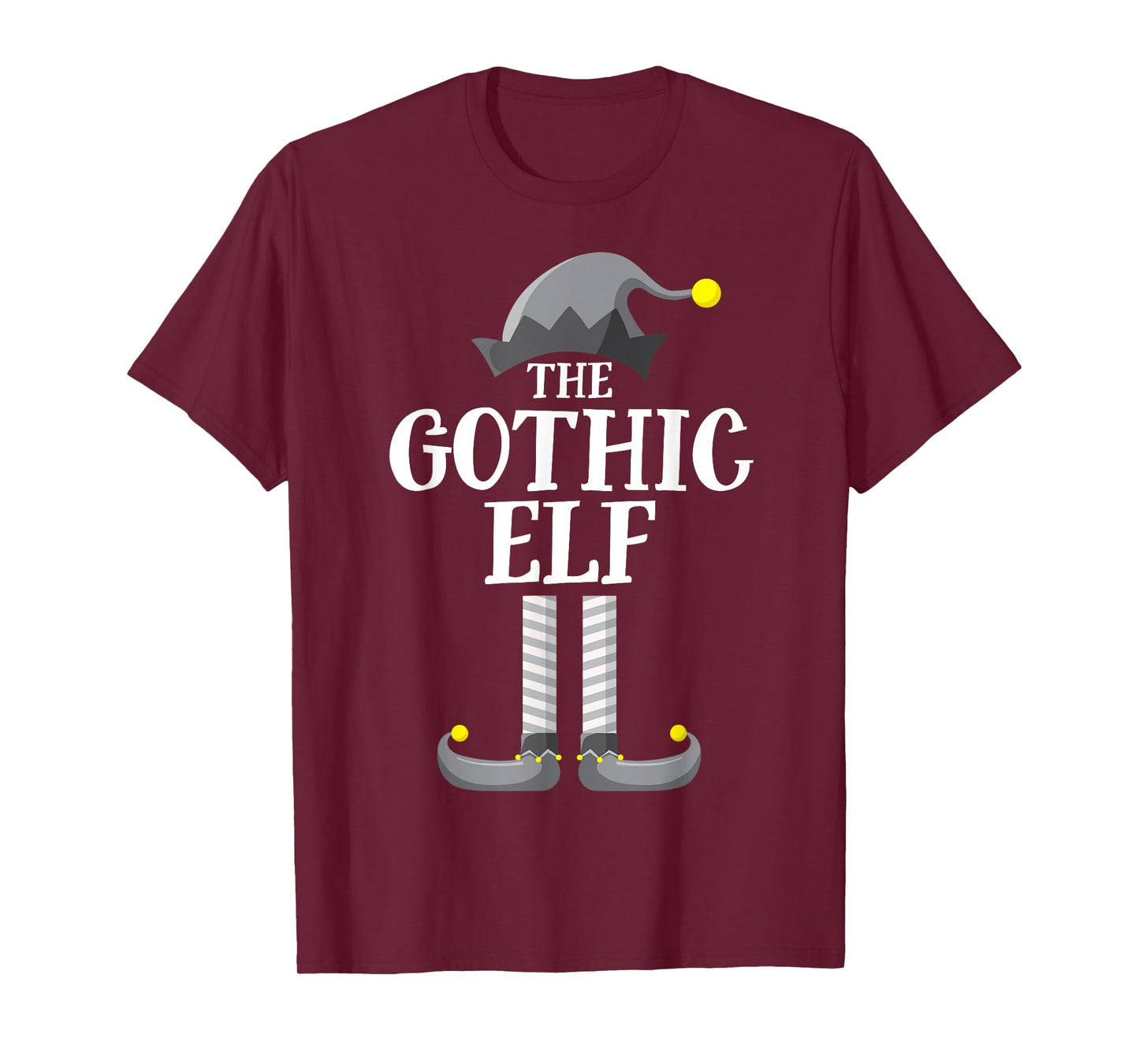 Gothic Black Elf Matching Family Group Christmas Party PJ T-Shirt