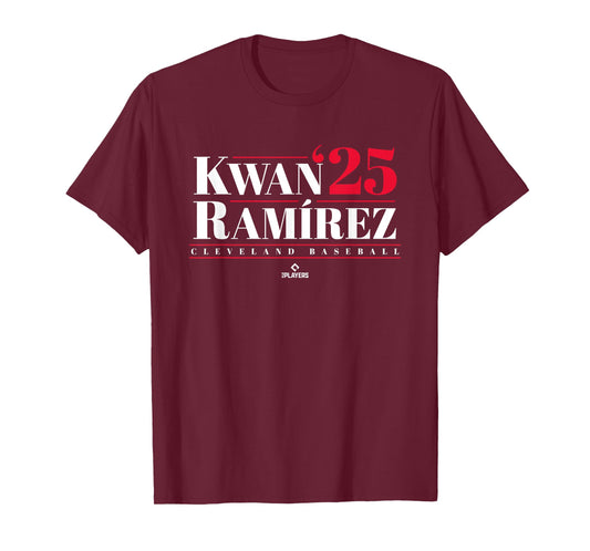 José Ramírez Steven Kwan 2025 Cleveland Baseball MLBPA T-Shirt
