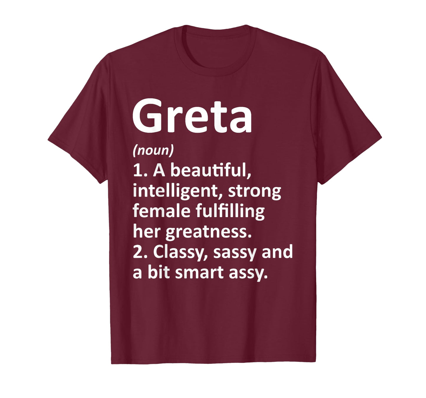 GRETA Definition Personalized Name Funny Christmas Gift T-Shirt