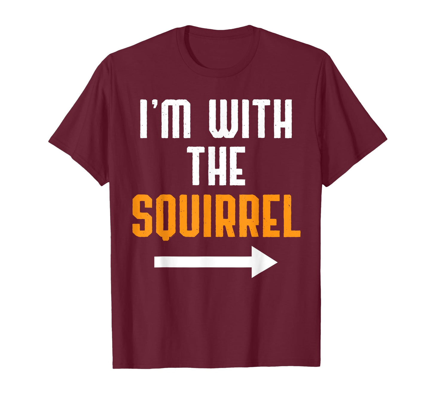 I'm With The Squirrel Costume Funny Halloween Couple T-Shirt