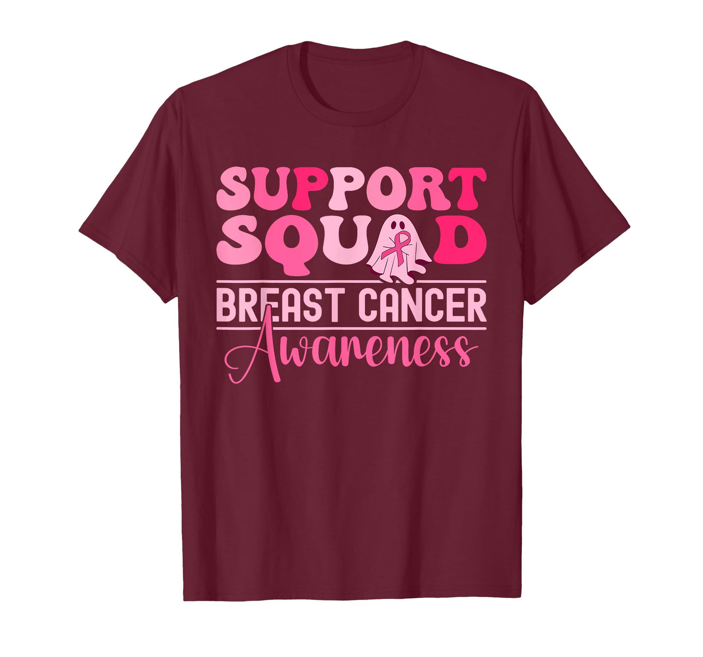 Support Squad Breast Cancer Awareness halloween girls kids T-Shirt