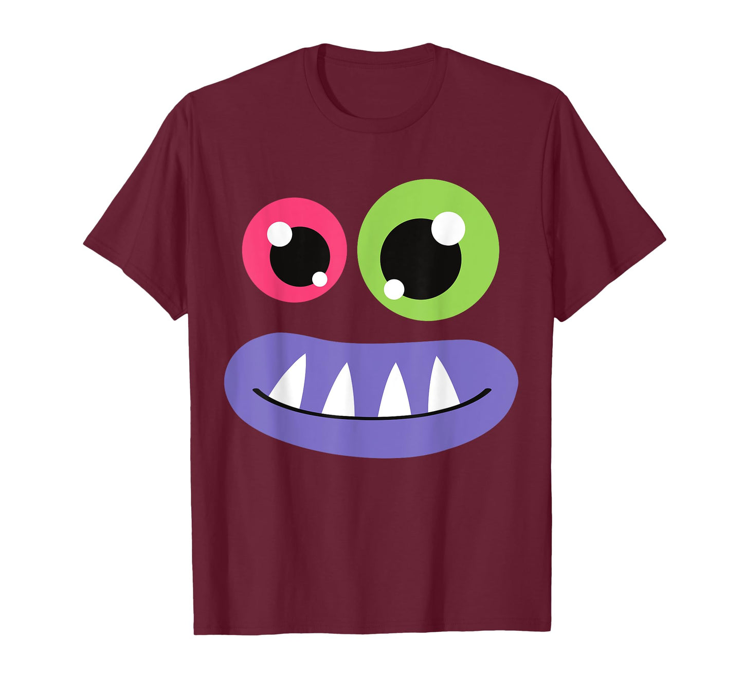 Cute Monster Face Halloween Costume Cute Group Men Women Kid T-Shirt