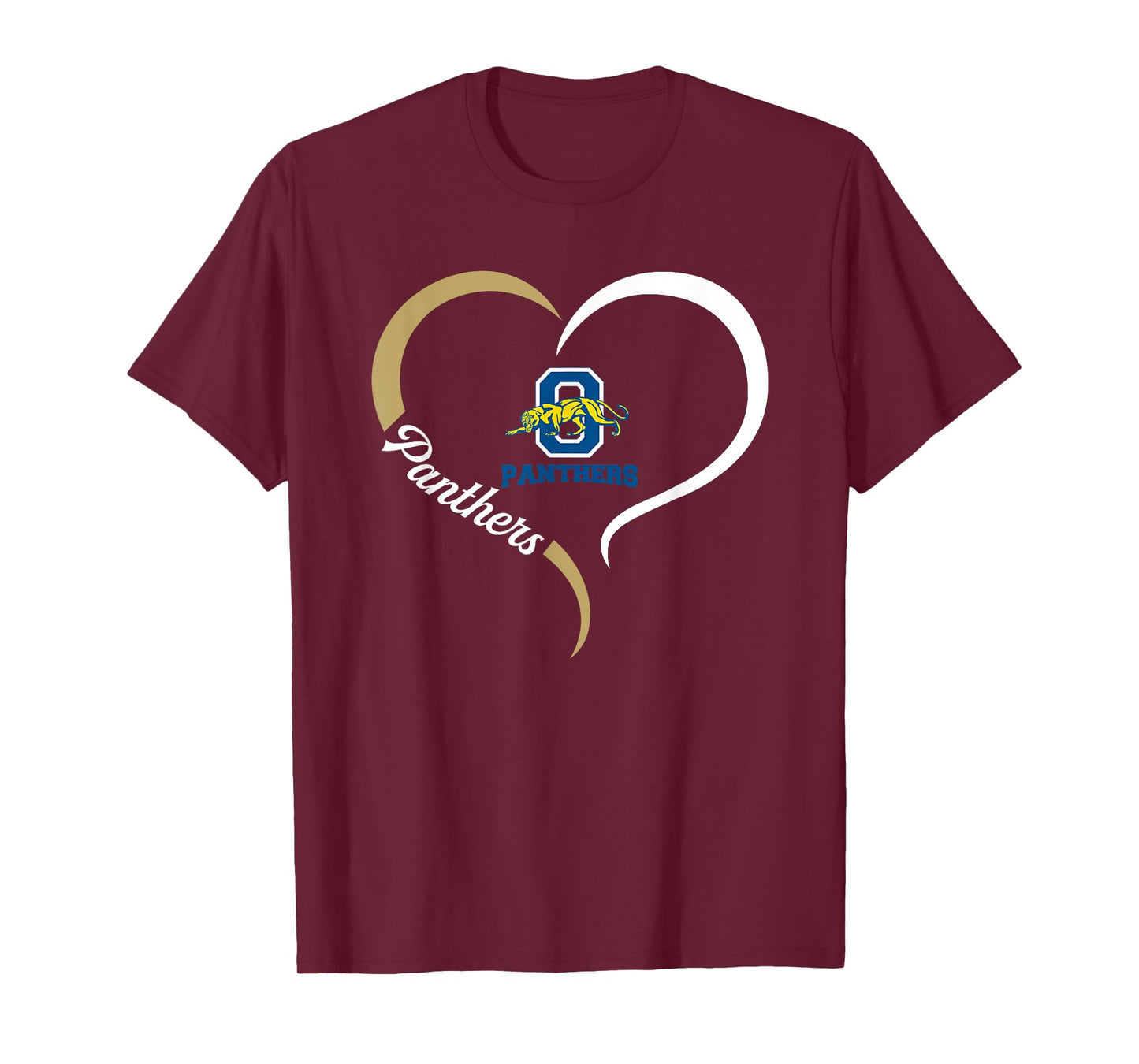 O'Connor Panthers Logo Half Heart Slogan HS T-Shirt