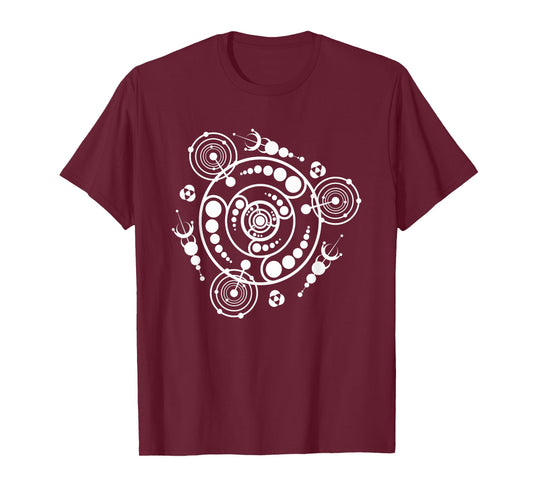 Crop Circle Space Alien Galaxy UFO Illustration Art T Shirt