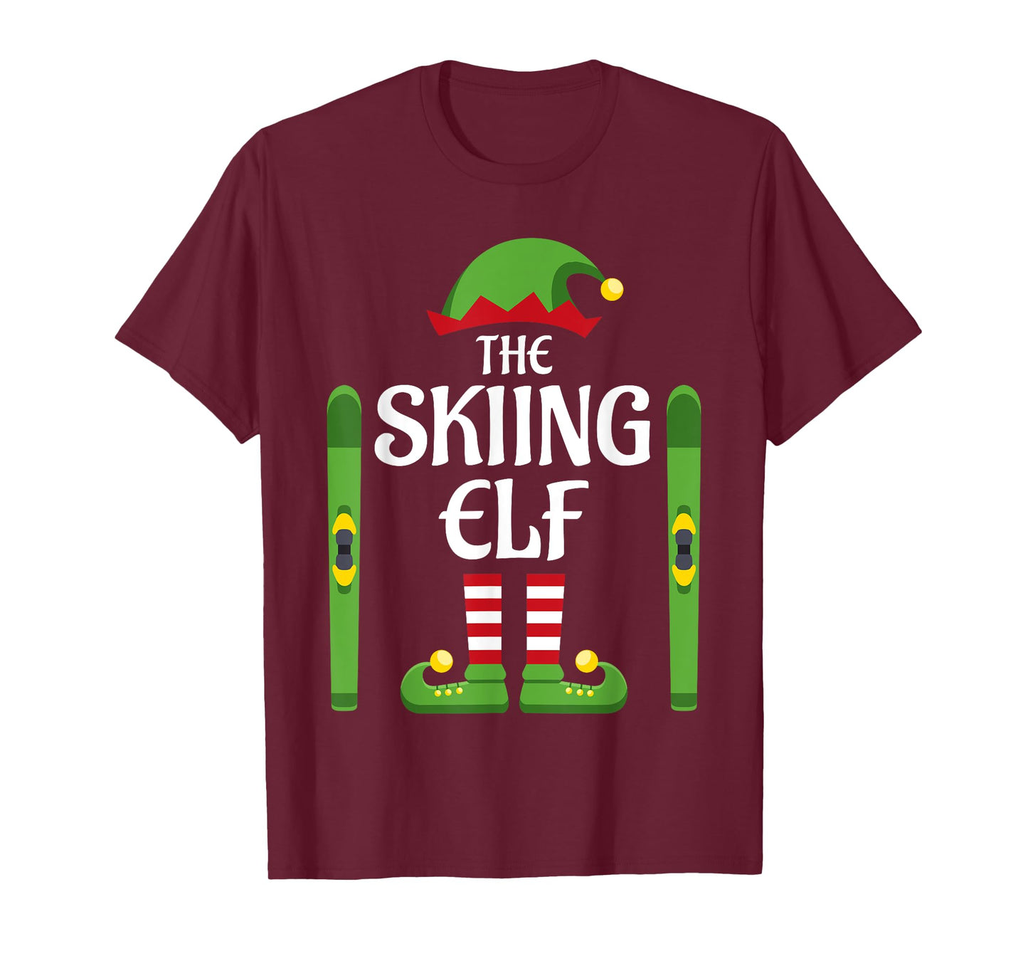 Skiing Elf Family Matching Group Christmas Ski T-Shirt